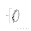 CZ MULTI SWIRL 316L SURGICAL STEEL HOOP NOSE RING 